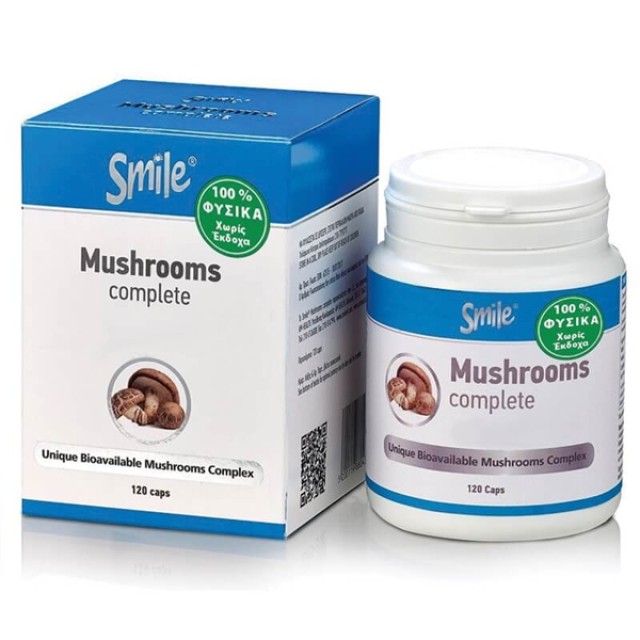 Am Health Smile Mushrooms Complete για την ενίσχυση του ανοσοποιητικού, 120 Caps