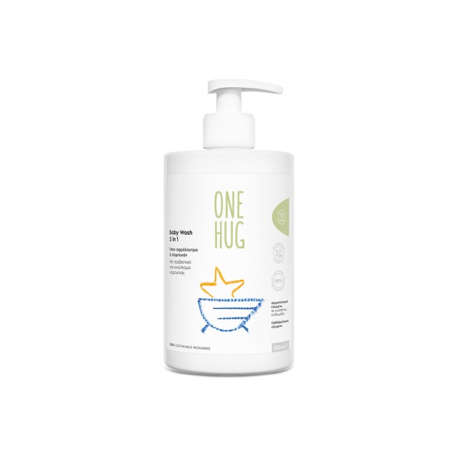 Vican One Hug Baby Wash 2 in 1 Ήπιο Αφρόλουτρο & Σαμπουάν 500ml