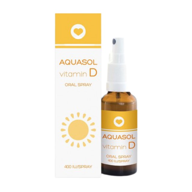 Olvos Aquasol Vitamin D 400iu Oral Spray Συμπλήρωμα Διατροφής με Γεύση Φράουλα 15ml