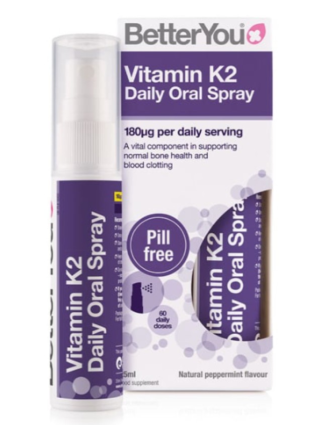 BetterYou Dlux Vitamin K2 Daily Oral Spray 180mg, 25ml