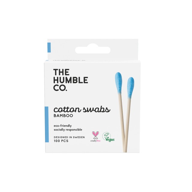 The Humble Co. Natural Cotton Swabs 100 Pieces Blue Μπατονέτες από Mπα …
