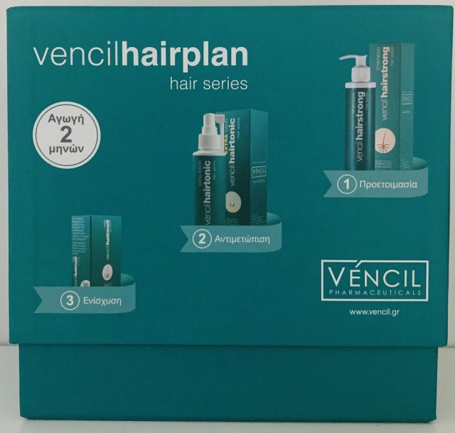 Vencil PROMO Hair Strong Shampoo 200ml - Lotion Hair Tonic 100ml - Hair Nail Caps 2x30 Κάψουλες