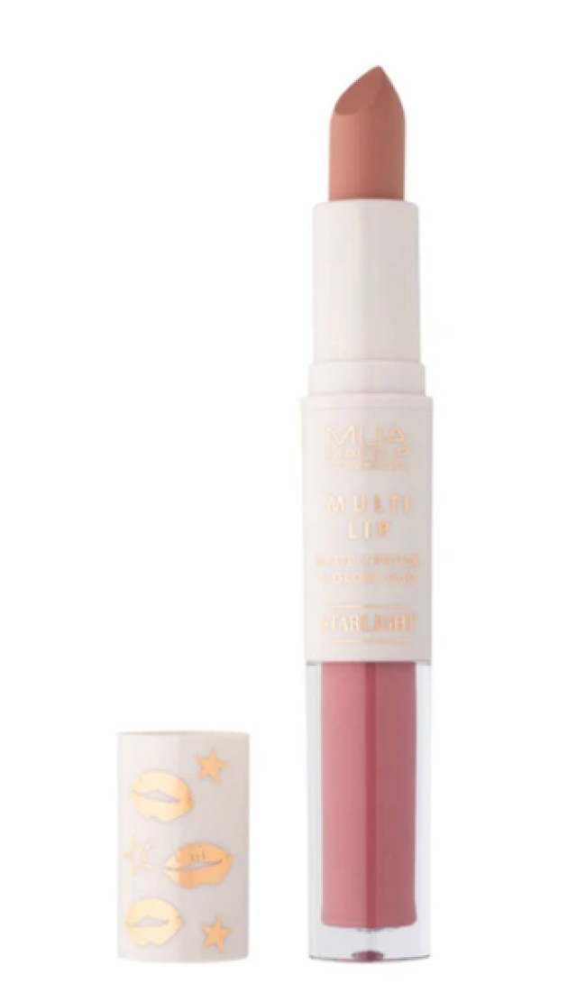 MUA Starlight Duo 2 σε 1 Κραγιόν & Lip Gloss Matte Lipstick 3.2gr & Li …