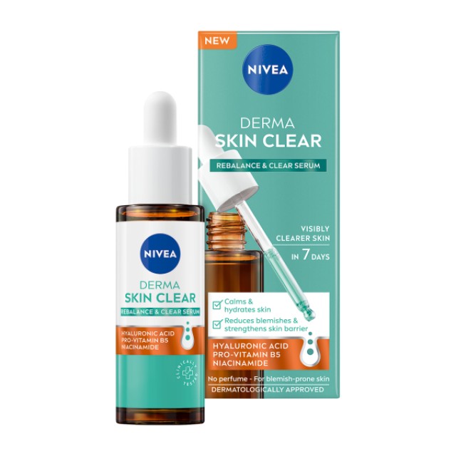 Nivea Derma Skin Clear Rebalance & Clear Serum Ενυδάτωσης Κατά των … Nivea Derma Skin Clear Rebalance & Clear Serum Ενυδάτωσης Κατά των …