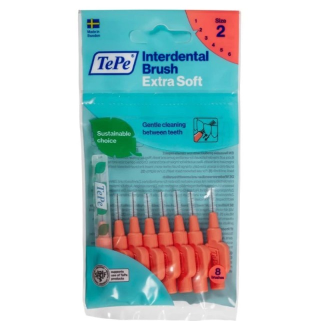 TePe Μεσοδόντια Βουρτσάκια Extra Soft Ροζ 0.5mm 8 Τεμάχια TePe Μεσοδόντια Βουρτσάκια Extra Soft Ροζ 0.5mm 8 Τεμάχια