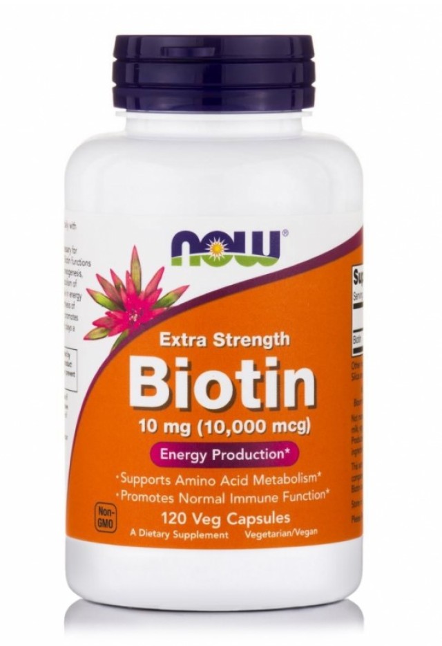 Now Foods Biotin 10mg Συμπλήρωμα Διατροφής για τον Μεταβολισμό 120 Φυτικές Κάψουλες