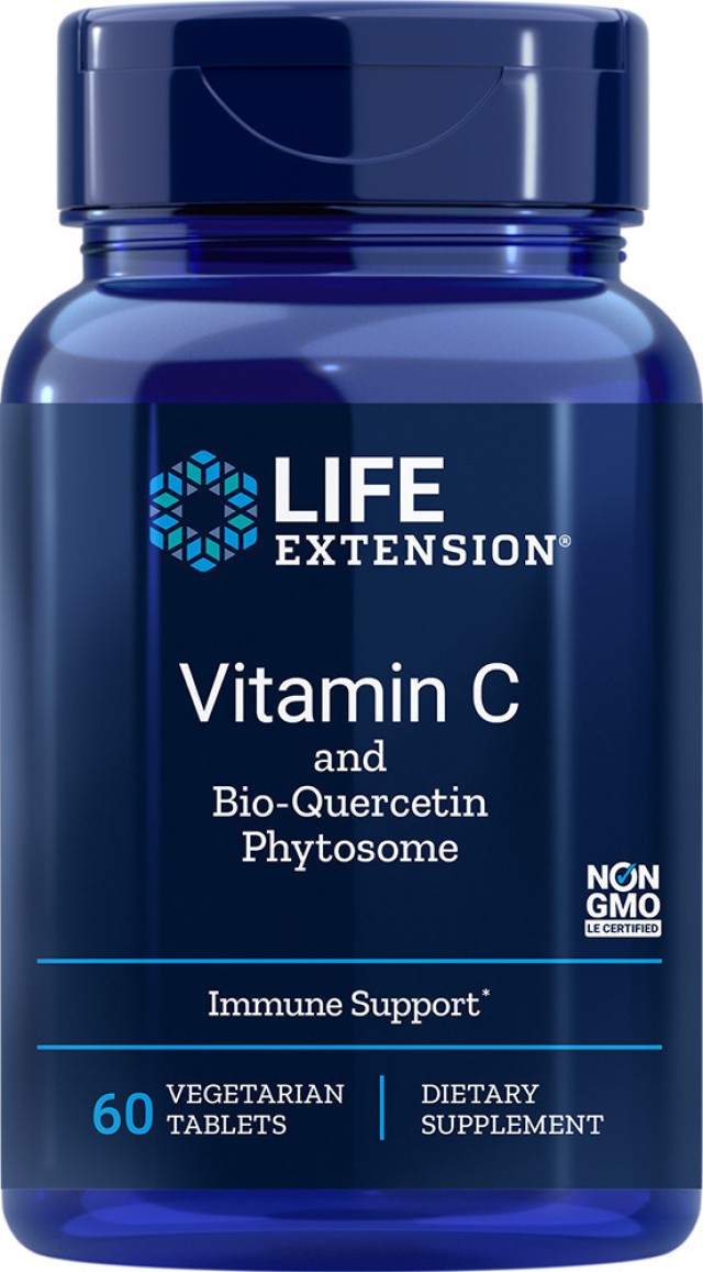 Life Extension Vitamin C and Quercetin Phytosome Συμπλήρωμα Διατροφής για την Ενίσχυση του Ανοσοποιητικού Συστήματος 60 Φυτικές Ταμπλέτες