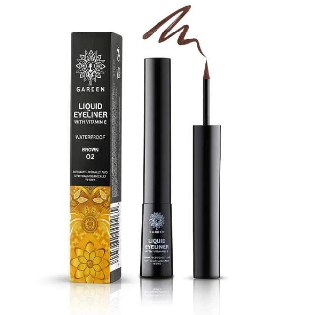 Garden Liquid Eyeliner Brown 02 Waterproof with Vitamin E Waterproof μ &hellip;
