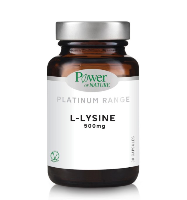 Power of Nature L Lysine 500mg Συμπλήρωμα Διατροφής για την Καλή Λειτουργία του Οργανισμού 30 Κάψουλες