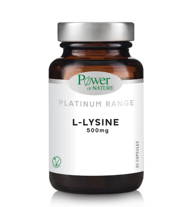 Power of Nature L Lysine 500mg Συμπλήρωμα Διατροφής για την Καλή Λειτο …