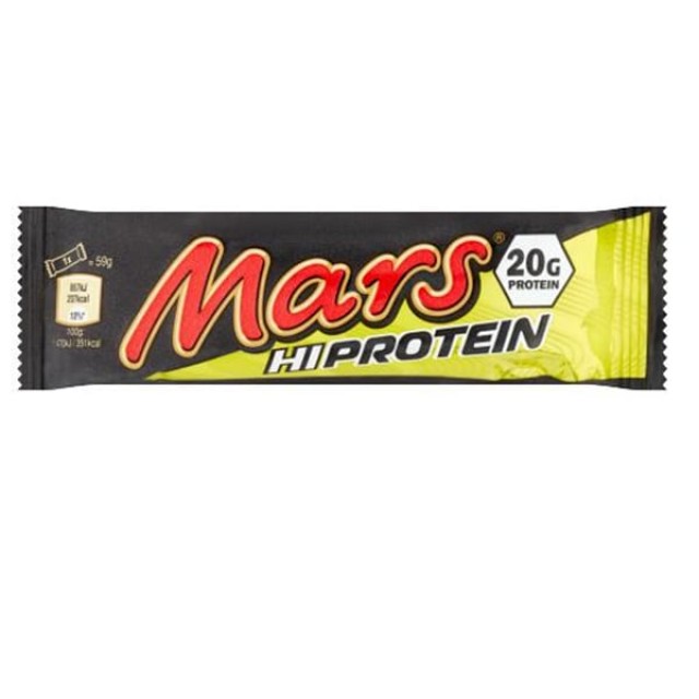 Mars Hi Protein Μπάρα με 20gr Πρωτεΐνης & Γεύση Καραμέλα Σοκολάτα 59gr Mars Hi Protein Μπάρα με 20gr Πρωτεΐνης & Γεύση Καραμέλα Σοκολάτα 59gr