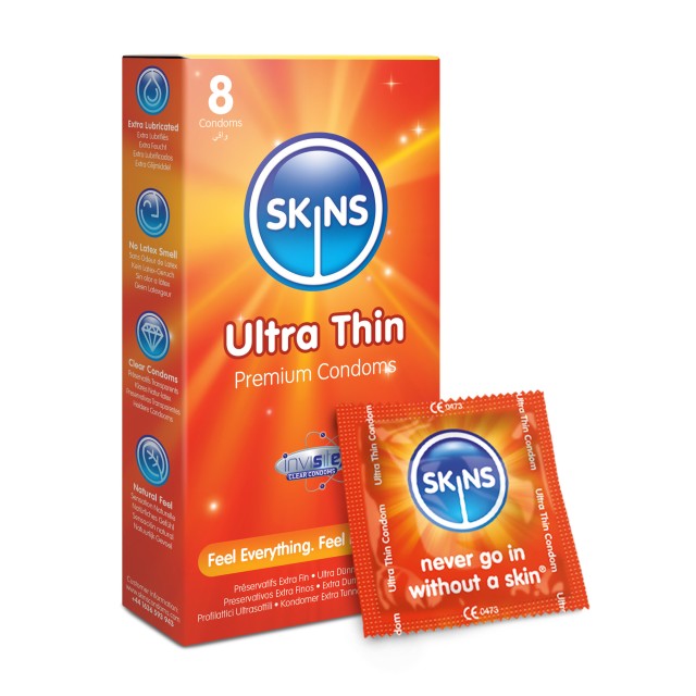 Skins Ultra Thin Condoms Λεπτά Προφυλακτικά 8 Τεμάχια Skins Ultra Thin Condoms Λεπτά Προφυλακτικά 8 Τεμάχια