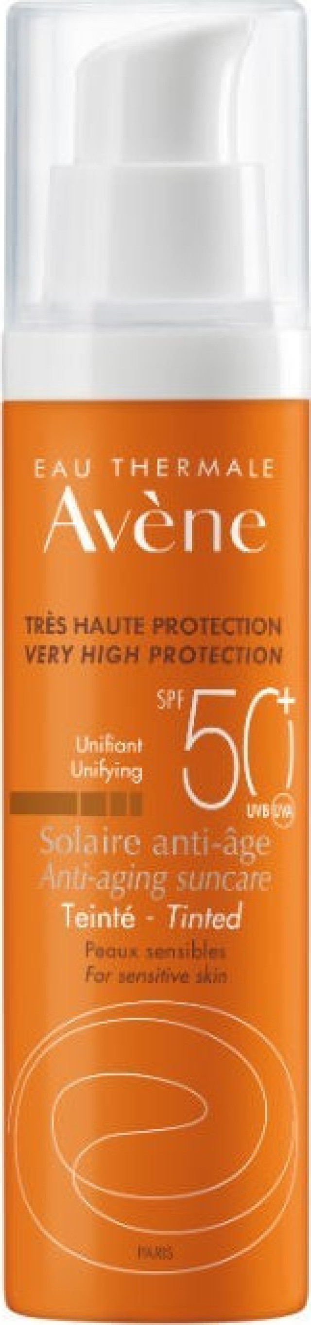 Avene Eau Thermale Solaire Anti Age Teinte SPF50+ Αντηλιακή Κρέμα Προσώπου με Αντιγηραντική Δράση & Χρώμα 50ml