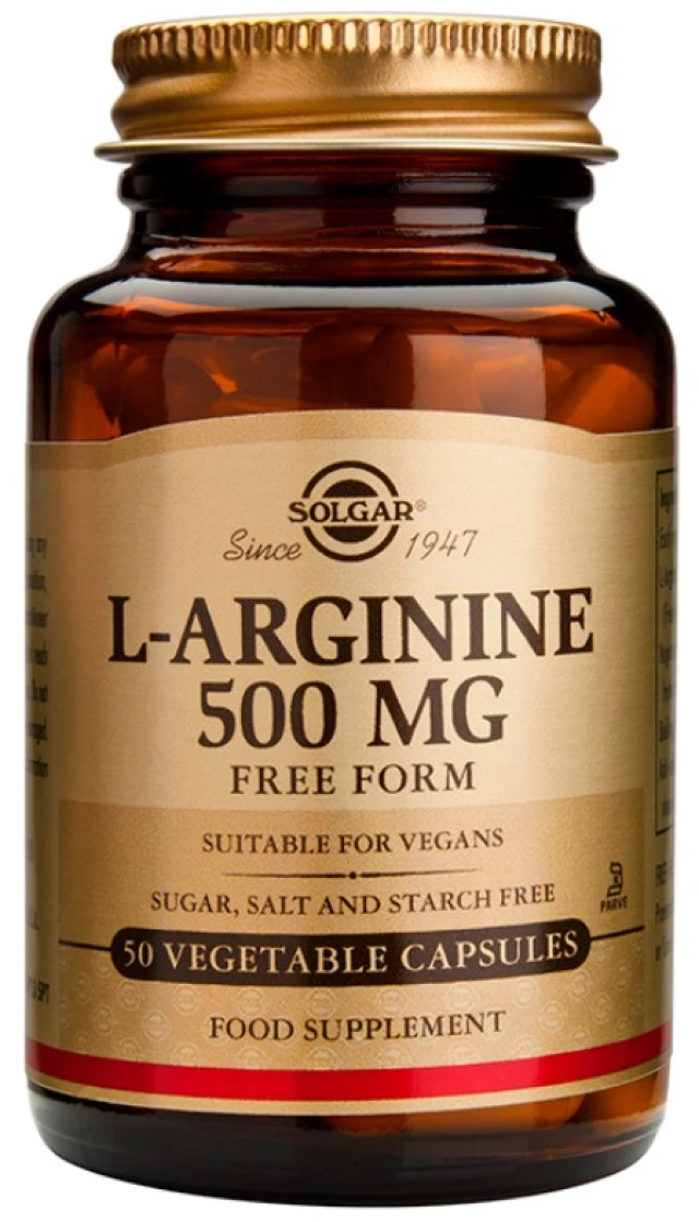 Solgar L-Arginine 500mg 50 Herbal Capsules Solgar L-Arginine 500mg 50 Herbal Capsules