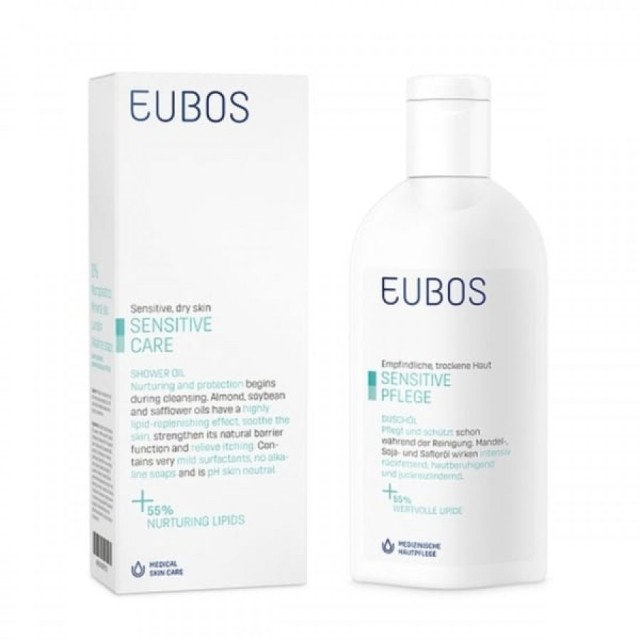 Eubos Sensitive Shower Oil F Ελαιώδες Ντους Καθαρισμού Σώματος 200ml Eubos Sensitive Shower Oil F Ελαιώδες Ντους Καθαρισμού Σώματος 200ml
