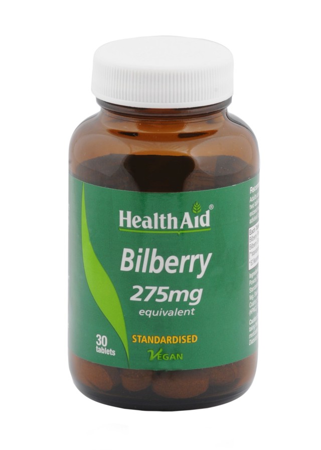 Health Aid Bilberry Συμπλήρωμα Διατροφής με Μύρτιλλο για Ενδυνάμωση & Βελτίωση της Όρασης 30 Ταμπλέτες