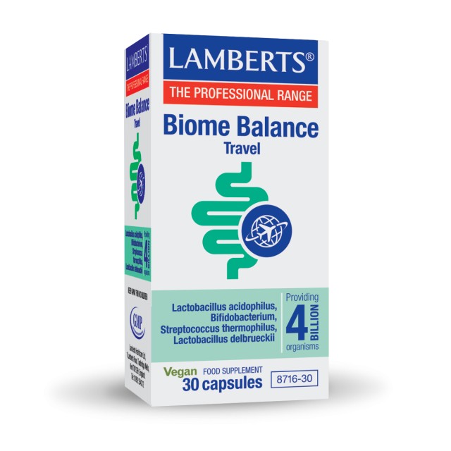 Lamberts Biome Balance Travel Συμπλήρωμα Διατροφής με Προβιοτικά 30 Κά …