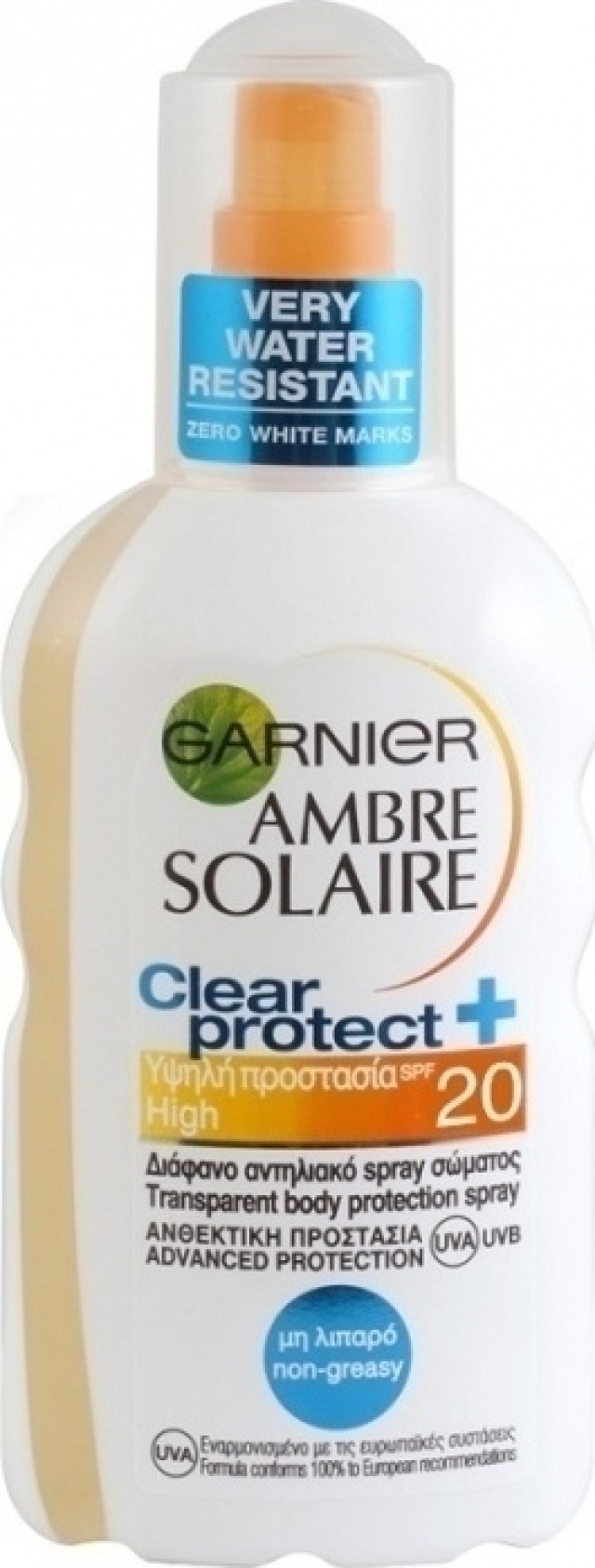 Garnier Ambre Solaire Clear Protect Spray SPF20 Αντηλιακό Σπρέι Σώματος 200ml
