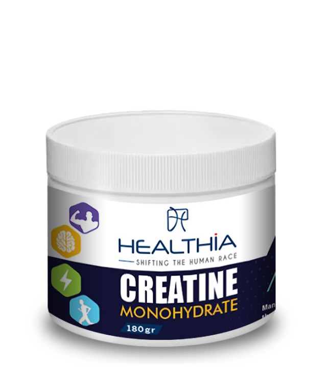Healthia Creatine Monohydrate Συμπλήρωμα Διατροφής 100% Καθαρή Μονοϋδρ &hellip;