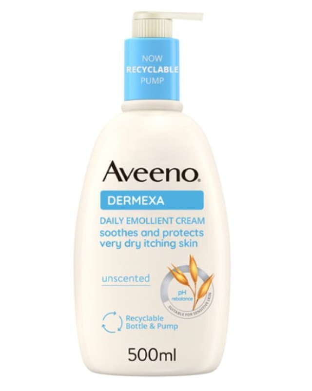 Aveeno® Dermexa Daily Emollient Cream Ενυδατική Κρέμα Σώματος 500ml με Αντλία