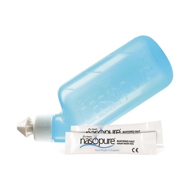 Nasopure Introductory Kit Σύστημα ρινικής πλύσης & 4 φακελάκια ρυθμιστ …