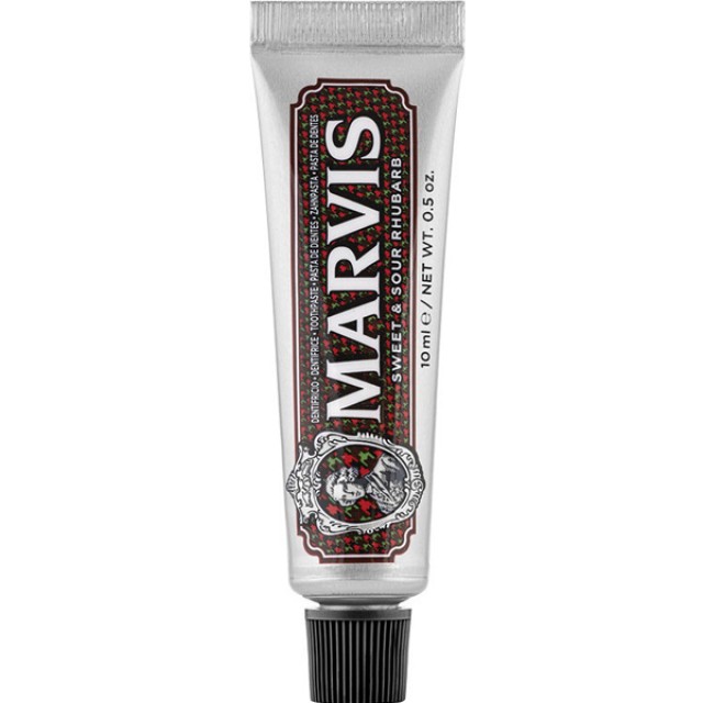 Marvis Sweet & Sour Rhubarb Toothpaste Οδοντόκρεμα με Γεύση από Γλυκό και Ξινό Ραβέντι 10ml [Travel Size]