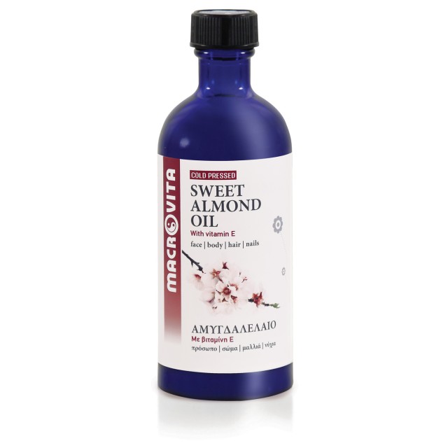 Macrovita Sweet Almond Oil Αμυγδαλέλαιο με Βιταμίνη Ε για Πρόσωπο, Σώμ …