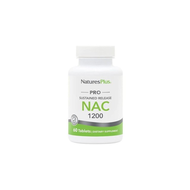 Natures Plus NAC 1200mg Συμπλήρωμα Διατροφής με Αντιοξειδωτικές Ιδιότητες 60 Ταμπλέτες