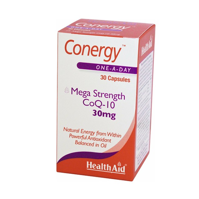 HEALTH AID  CONERGY   MEGA STRENGTH  CoQ-10 30mg capsules 30s