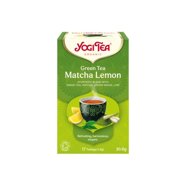 Yogi Tea Matcha Lemon Πράσινο Τσάι Μάτσα Λεμόνι 17 Φακελάκια 30,6gr