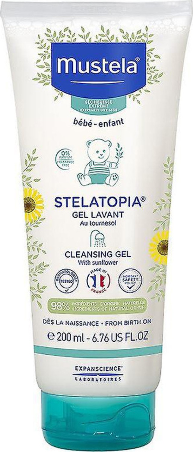 Mustela Stelatopia Cleansing Gel Αφροντούς Για Σώμα - Μαλλιά 200ml
