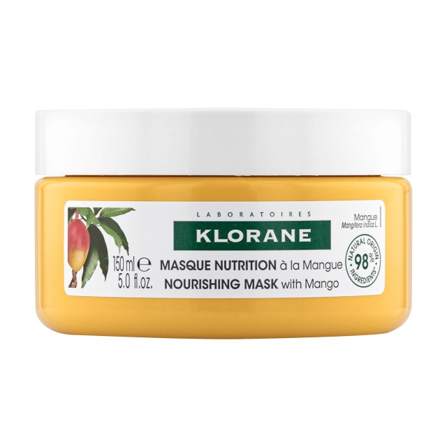 Klorane Mask Mango Butter Επανορθωτική Μάσκα για Ξηρά Μαλλιά με Βούτυρο Μάνγκο 150ml