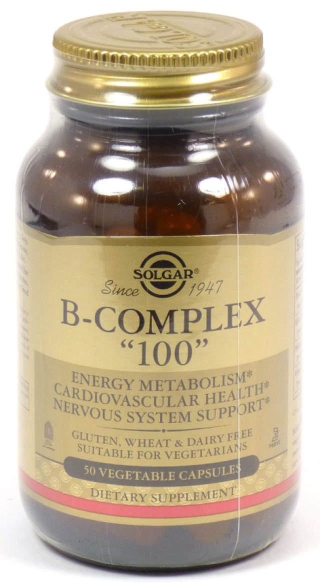 Solgar Formula B Complex 100 Συμπλήρωμα Διατροφής για το Νευρικό Σύστημα 50 Φυτικές Κάψουλες