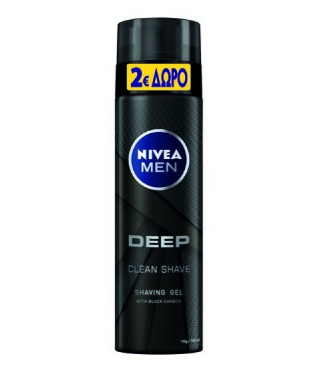 Nivea Men Deep Clean Shaving Gel Ξυρίσματος 200ml
