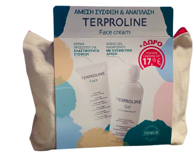 Synchroline PROMO Terproline Face Cream Αντιρυτιδική Κρέμα Προσώπου 50ml - Terproline Cleansing Gel Καθαρισμού Προσώπου 200ml