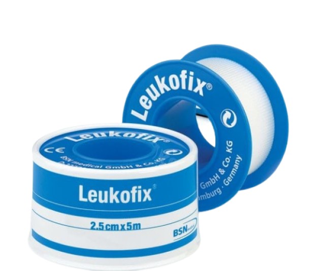 Leukoplast Leukofix Αυτοκόλλητη Επιδεσμική Ταινία Διάφανη 2.50cm x 5m 1 Ρολό
