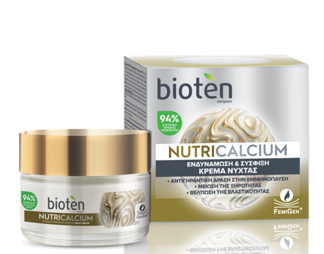 Bioten Nutri Calcium Κρέμα Νυκτός για Ενδυνάμωση & Σύσφιξη 50ml