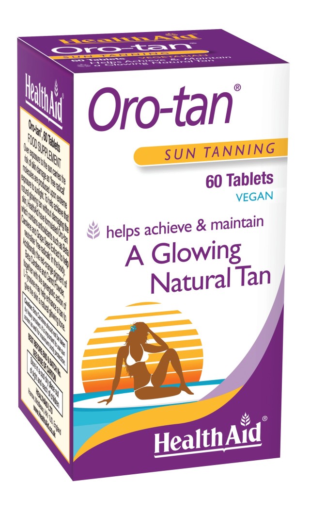 Health Aid Oro-tan Συμπλήρωμα Διατροφής για Λαμπερό & Φυσικό Μαύρισμα 60 Ταμπλέτες