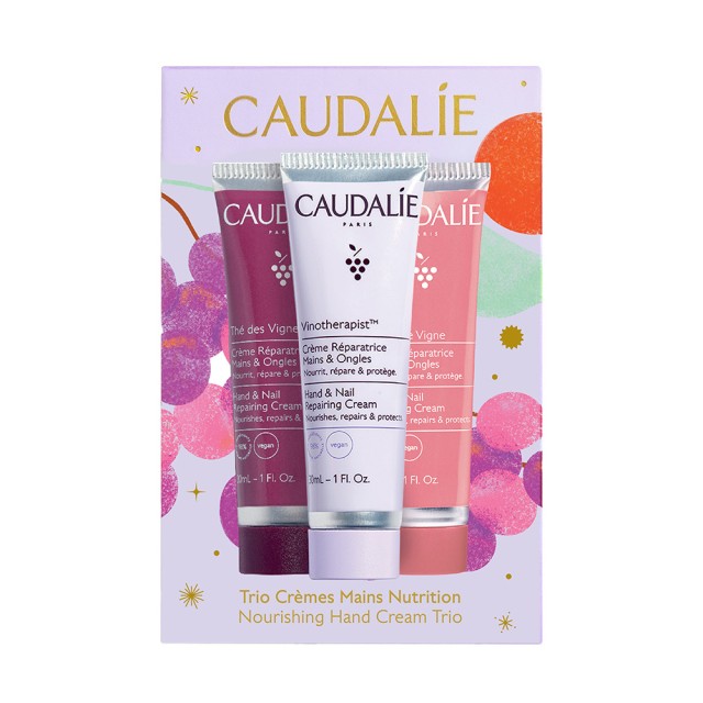 Caudalie Xmas PROMO Nourishing Hand Cream Trio Ενυδάτωση Χεριών &hellip;
