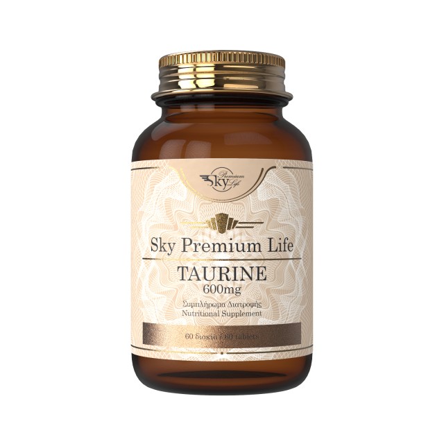 Sky Premium Life Taurine 600mg Συμπλήρωμα Διατροφής με Ταυρίνη 60 Δισκ …