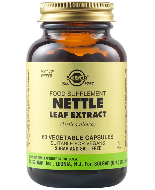 Solgar Nettle Leaf Extract με Εκχύλισμα Τσουκνίδας για Αποτοξίνωση του Οργανισμού 60 Φυτικές Κάψουλες