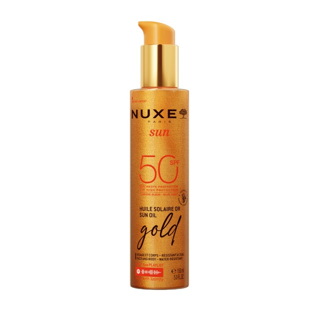 Nuxe Sun Oil Gold SPF50 Ιριδίζον Λάδι Μαυρίσματος Προσώπου & Σώματος 1 …