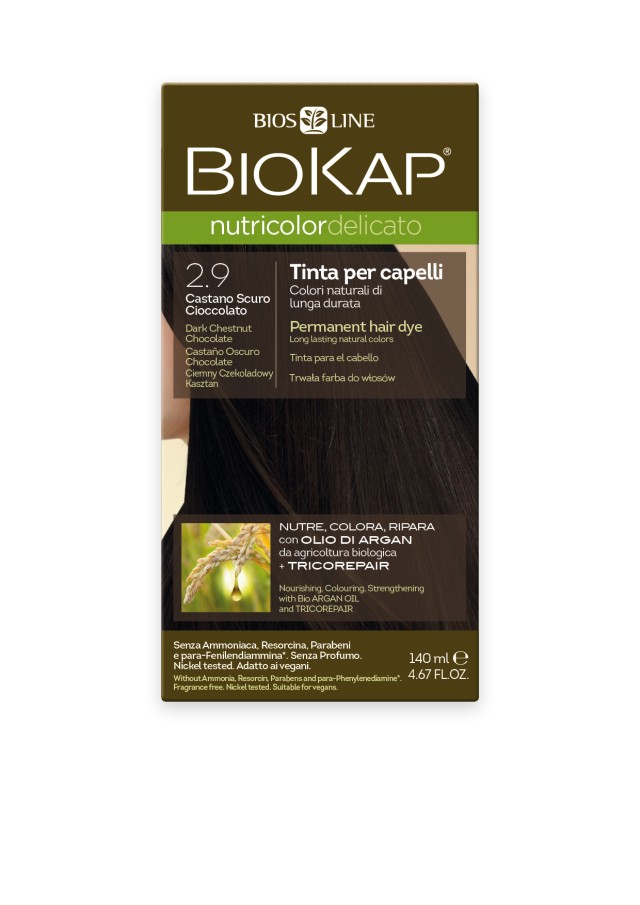 Biokap Nutricolor Delicato No2.9 Dark Chestnut Chocolate Βαφή Μαλλιών …