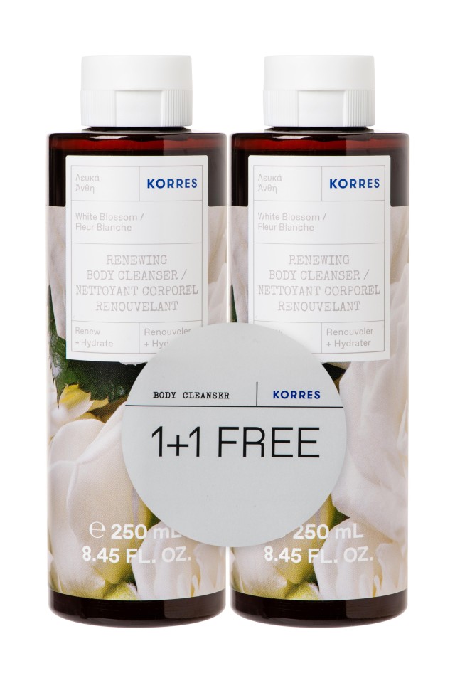 Korres PROMO Body Cleanser White Blossom Αφρόλουτρο Λευκά Άνθη 250ml 1+1 ΔΩΡΟ