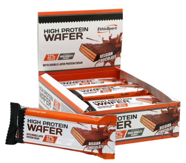 EthicSport Protein Wafer Belgian Chocolate 32% Πρωτεΐνη – 11.3gr Πρωτε …