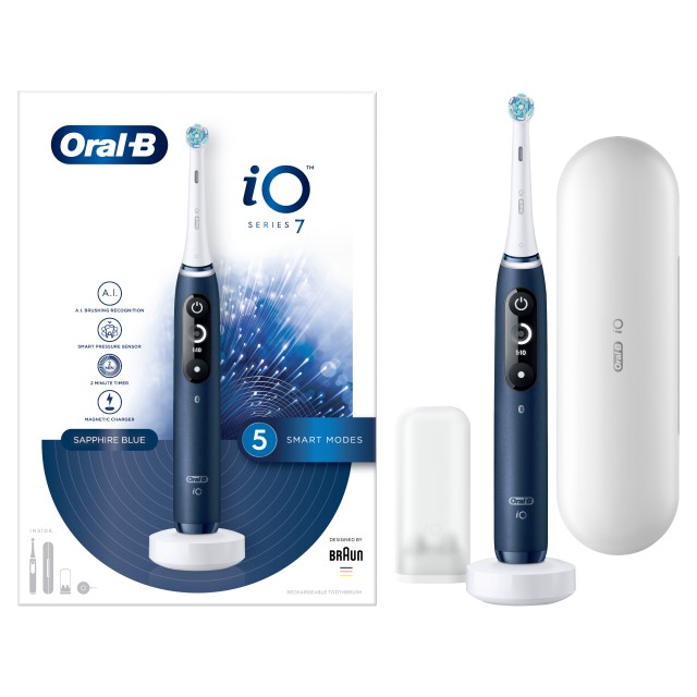 Oral B iO Series 7 Ηλεκτρική Οδοντόβουρτσα Blue Sapphire 1 Τεμάχιο Oral B iO Series 7 Ηλεκτρική Οδοντόβουρτσα Blue Sapphire 1 Τεμάχιο