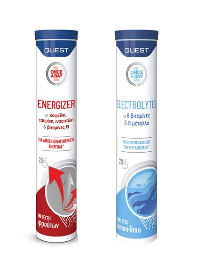 Quest PROMO Εnergizer Σύμπλεγμα Βιταμινών Β Γεύση Φρούτων 20 Αναβράζον …