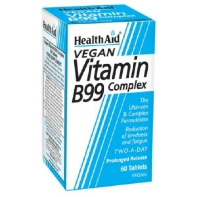 Health Aid B99 Complex Prolonged Release Συμπλήρωμα Διατροφής με Ενισχυμένο Συνδυασμό Βιταμινών Συμπλέγματος Β  60 Ταμπλέτες Βραδείας Αποδέσμευσης