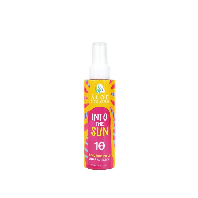 Aloe Colors in to the Sun Body Tanning Oil SPF10 Ξηρό Αντηλιακό Λάδι Σώματος 150ml