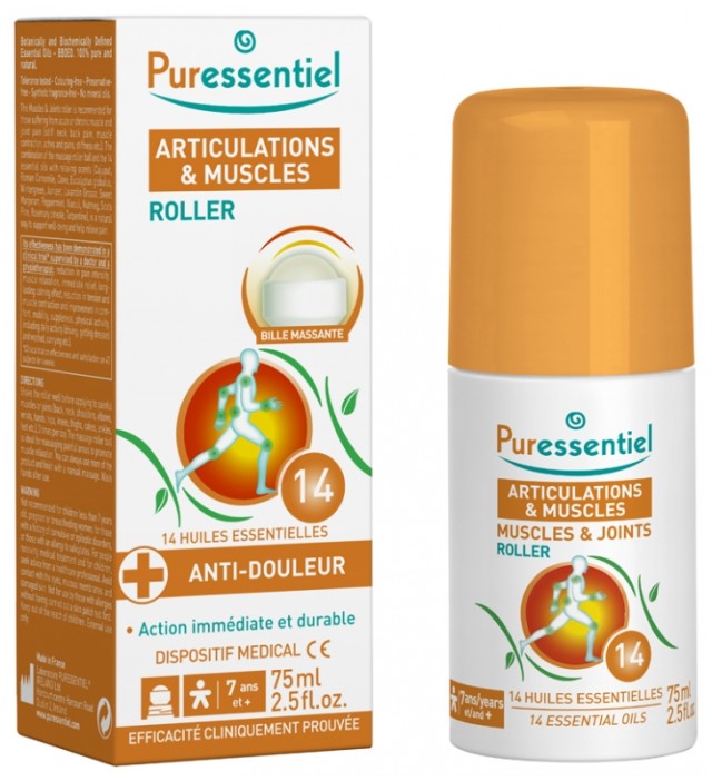 Puressentiel Joints & Muscles Roller with 14 Essential Oils Ρόλερ για Μύες και Αρθρώσεις με Αιθέρια Έλαια 75ml